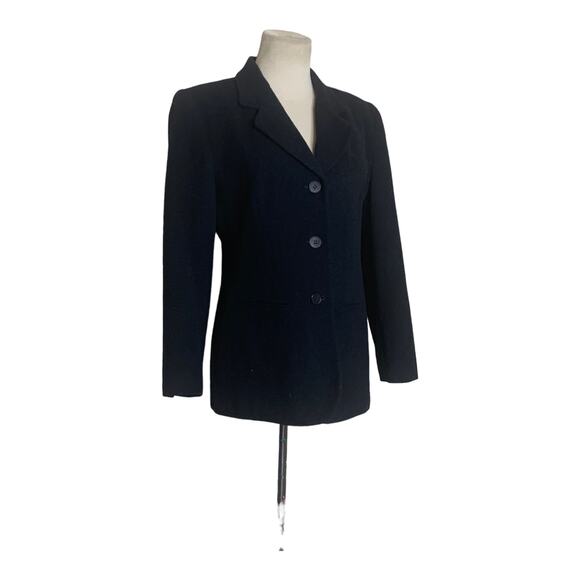 Norton McNaughton vintage black wool 3 buttons blazer size 8P - Picture 6 of 10